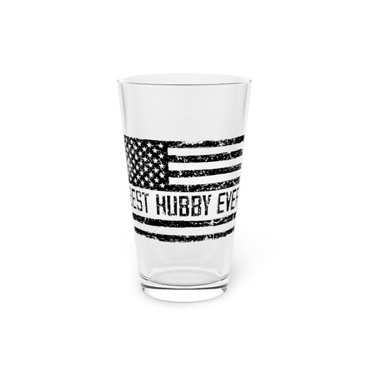 Beer Glass Pint 16oz  Hilarious Supportive Husband Boyfriend Marriage Patriotic Humorous Couple