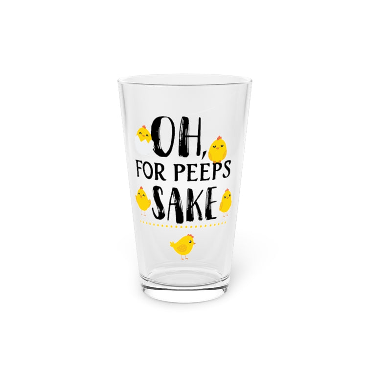 Beer Glass Pint 16oz bOh For Peeps Sake Christians Holiday