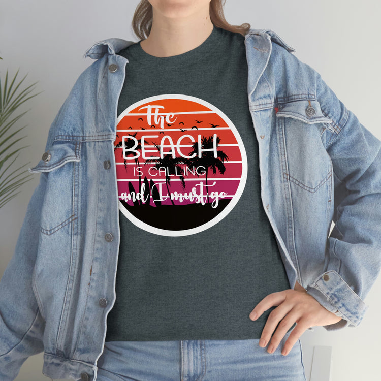 Funny Seaside Traveling Enthusiast Illustration Vacations Hilarious Sunset Shoreline Graphic Saying Travel