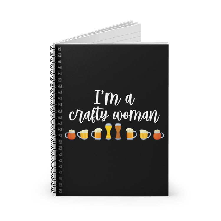 Spiral Notebook Funny Alcoholic Ale Malt Beverages Drinking  Novelty Barley Winery Lover Wife Men Women