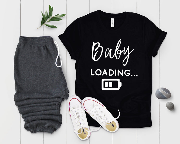 Baby Loading Funny Baby Bump Shirt - Teegarb