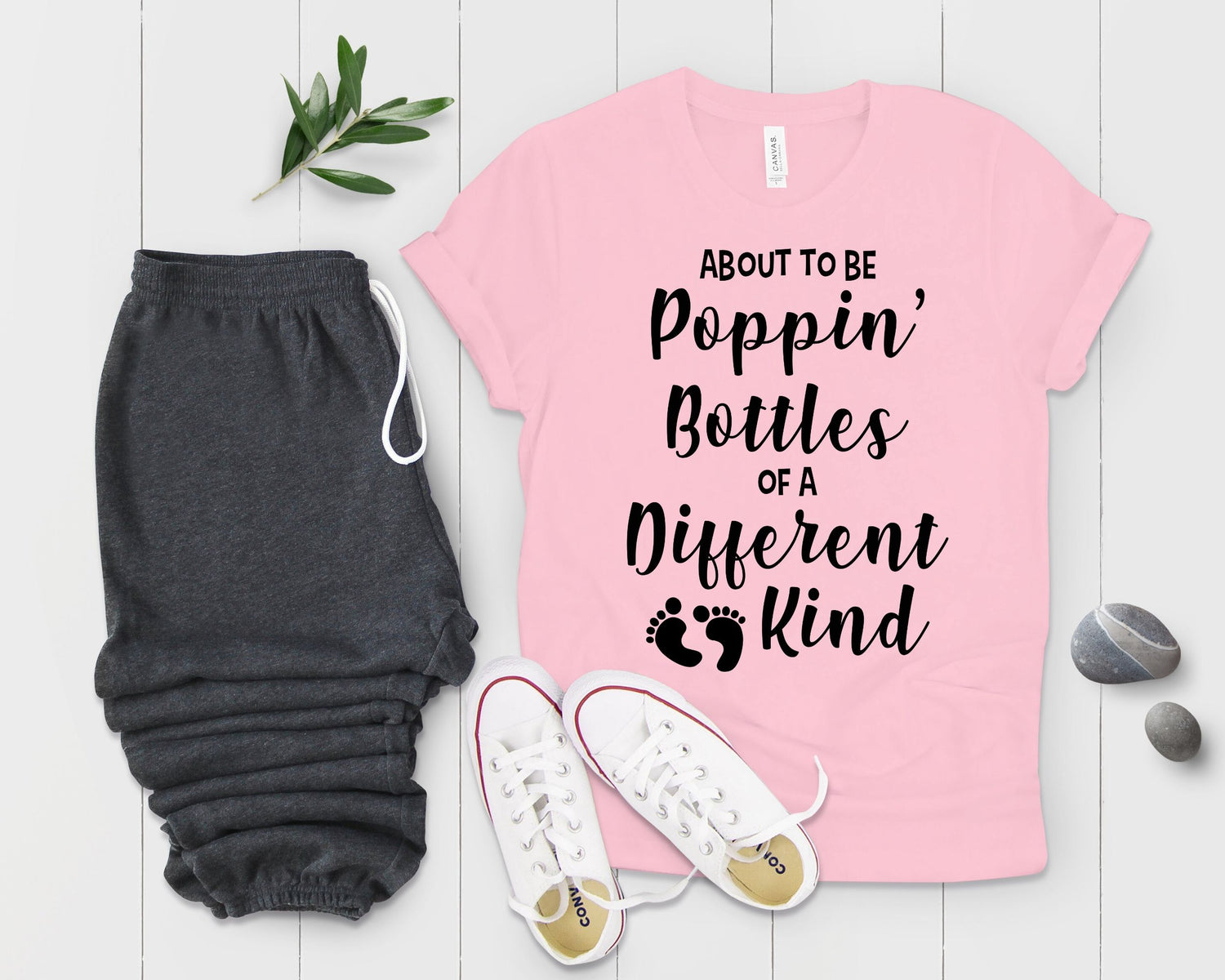 About To Be Poppin' Bottles Of A Different Kind Baby Bump Future Mom Shirt - Teegarb