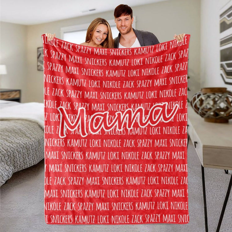 Custom Dad Mom Name Blanket