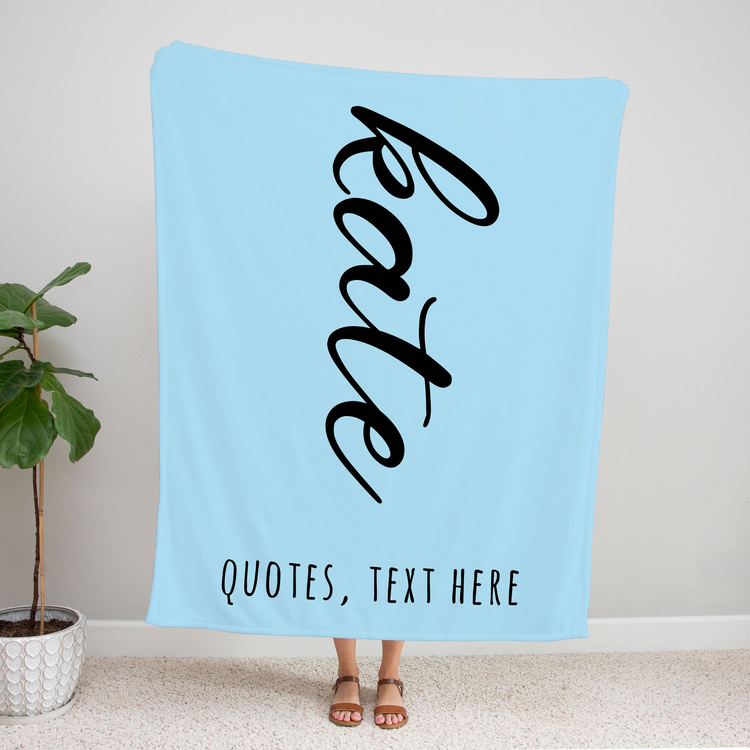 Personalized Name Quote Blanket