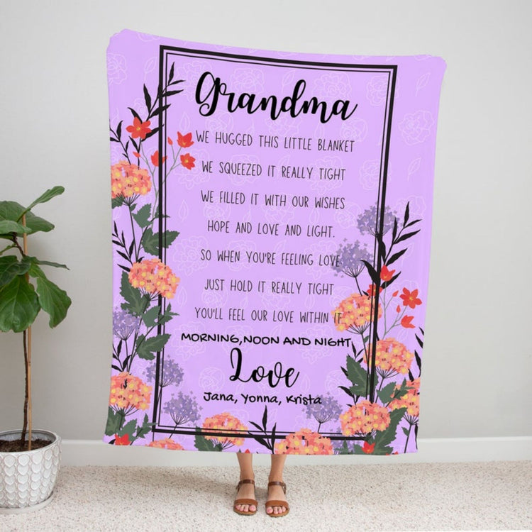 Customized Grandma Love Letter Blanket