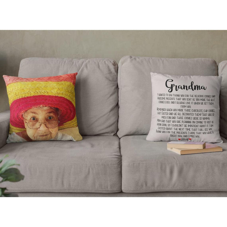 Custom Letter To Grandma Throw Pillow Case Covers