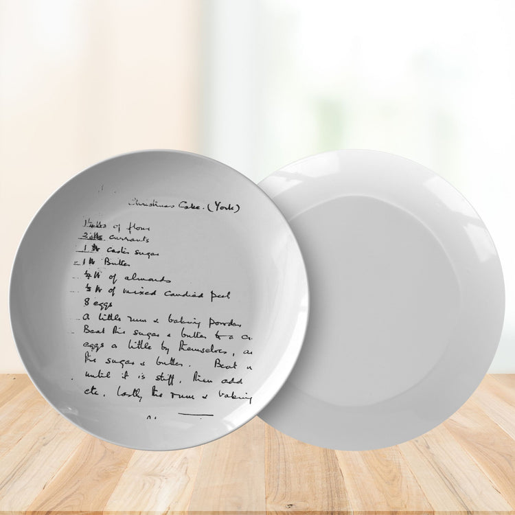 Customized Handwritten Recipe Picture Plate