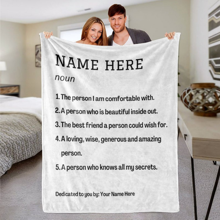 Personalized Name Definition Blanket
