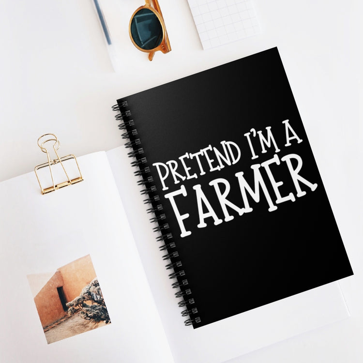 Spiral Notebook  Funny Farmer Halloween Creativity Women Men Costume  Hilarious Farming Monsters Enthusiasts Sarcasm Pun