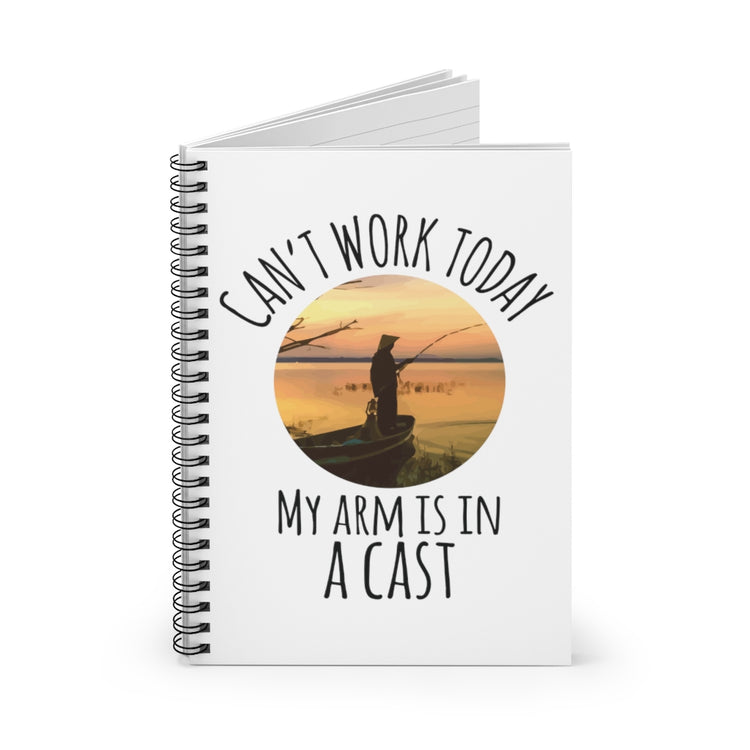 Spiral Notebook   Humorous Fishermen Appreciation Travels Illustration Puns Hilarious Fishing