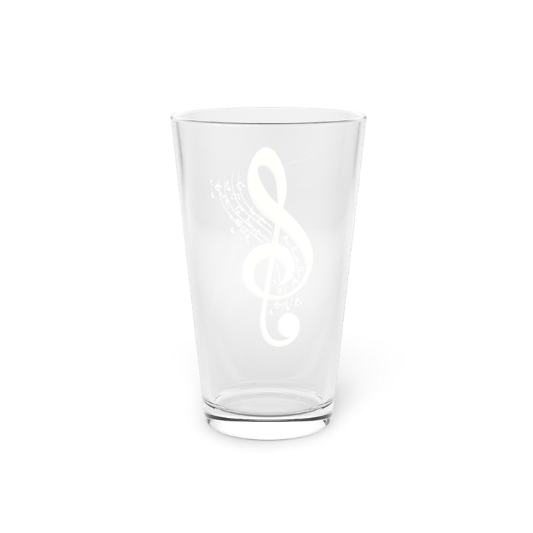 Beer Glass Pint 16oz Humorous Melody Tunes Musician Lover Symbols Songwriters Novelty