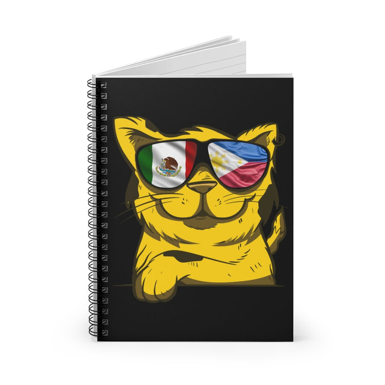 Spiral Notebook  Funny Filipino Kitten Enthusiasts Mexican Women Men Pinoy Humorous Asians Mexico Kitties Puns Philippines