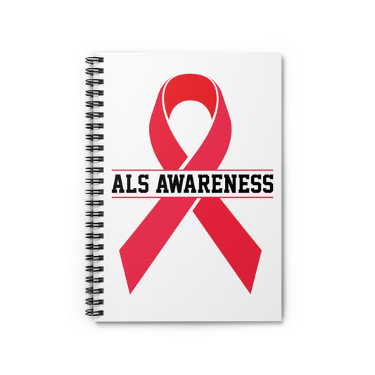 Spiral Notebook   Novelty ALS Awareness Nervous System Disease Overcomer Hilarious Inheriting