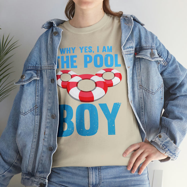 Humorous Swimmers Summertime Backstroke Water Sports Lover Hilarious Swimming Games Athlete Swim Enthusiast Unisex Heavy Cotton Tee