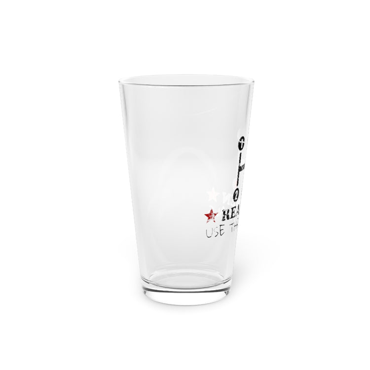 Beer Glass Pint 16oz  Humorous Stick Accelerator Brake Foot Lever Lover Novelty Automobile Enthusiast Men Women