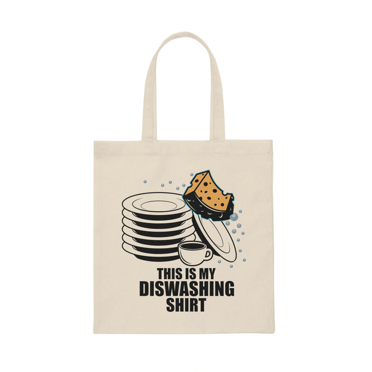 Novelty This Is My Dishwashing Shirt Cleaner Helper Staff Hilarious Cleaning Janitor Maintenance Enthusiast Canvas Tote Bag