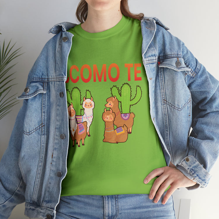 Shirt Funny Spanish Professor Llama Mexican Educators Cute Stuffed Unique appreciation T-Shirt Unisex Heavy Cotton Tee