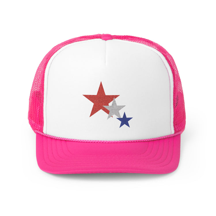 Three Stars Fourth Of July Trucker Caps