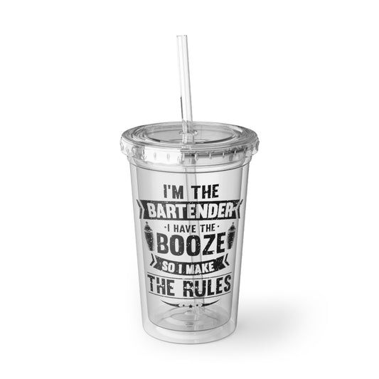 16oz Plastic Cup Novelty Beverage Mixologist Shot Bartender Drinking Party Alcohol Drinking Barman Barkeeper