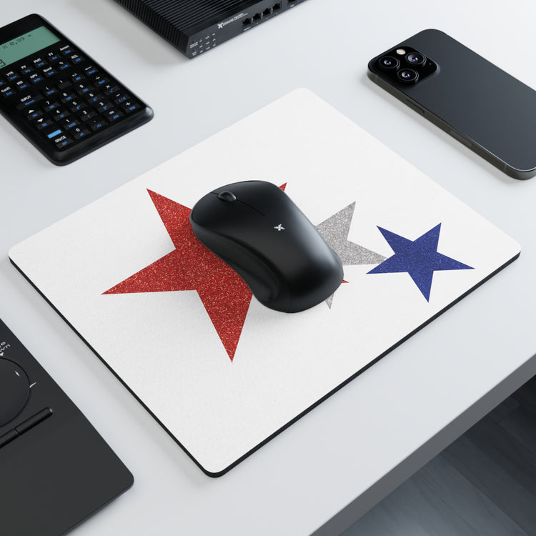 Three Stars Fourth Of July Rectangular Mouse Pad