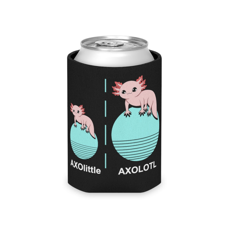 Beer Can Cooler Sleeve  Novelty Axolittle Axolotl Amphibians Salamanders Enthusiast Hilarious Adorable Unique Animals Creatures Lover