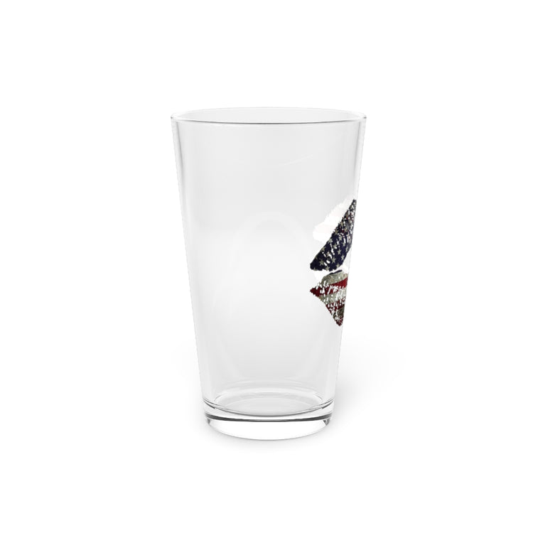 Beer Glass Pint 16oz  4th of July Lips 4th of July