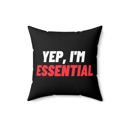 Vintage Yep I'm Essential Frontliners Sayings Retro Medical Worker Appreciation Men Women TShirt Spun Polyester Square Pillow