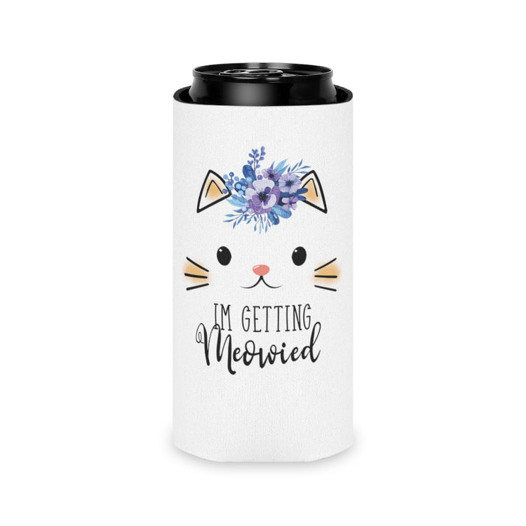 Beer Can Cooler Sleeve  Hilarious Fiance Engagement Sarcastic Kitten Statements Humorous Nuptials