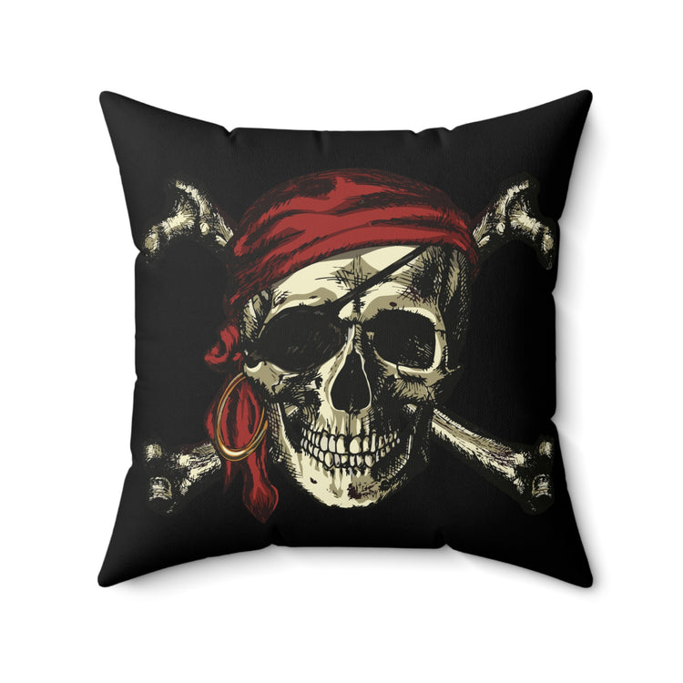 All For Rum And Rum For All Pirate Spun Polyester Square Pillow