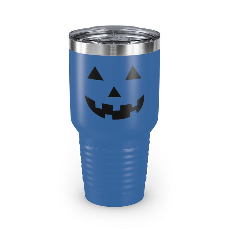 30oz Tumbler Stainless Steel Colors  Humorous Pumpkins Illustration Tricks Treats Enthusiasts Pun Hilarious Tricking