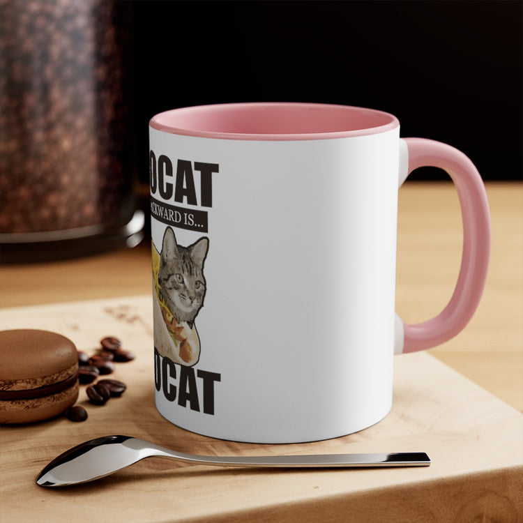 11oz Accent Coffee Mug Colors   Novelty Cinco DeMayo Kittens Tacos Gift Funny Tacocat Spelled Backwards Hilarious Men Women