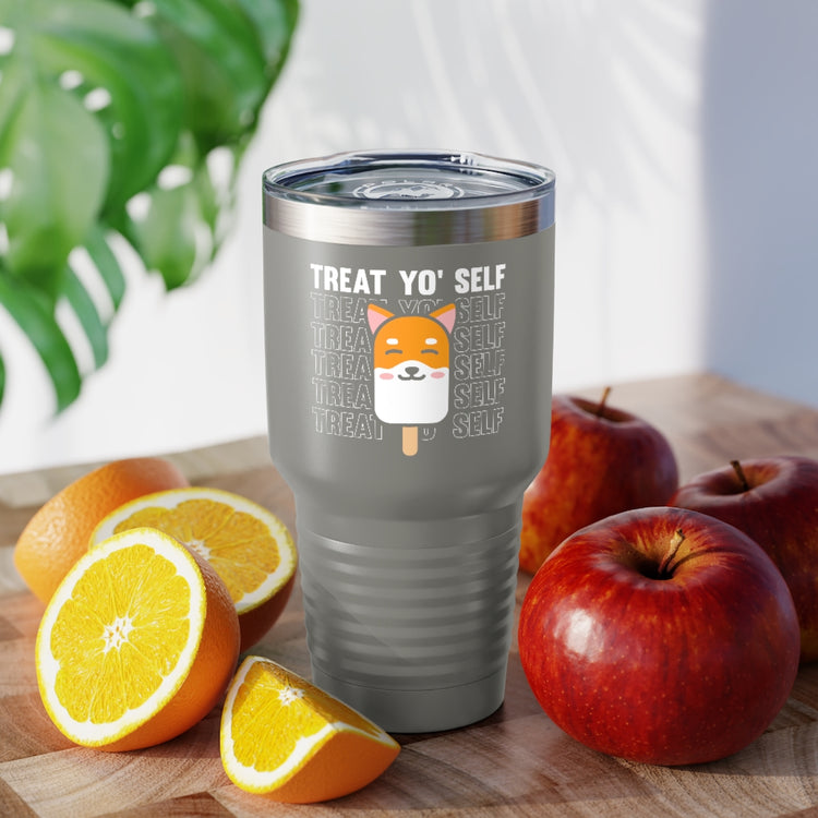 30oz Stainless Steel Tumbler Colors  Cute Doggos Enthusiast Graphic Dog Furry Pet Lover Novelty Vintage Sunsent