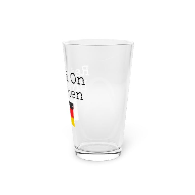 Beer Glass Pint 16oz Humorous Brötchen Germanic National Banner Nationalism Fan Novelty Patriotic