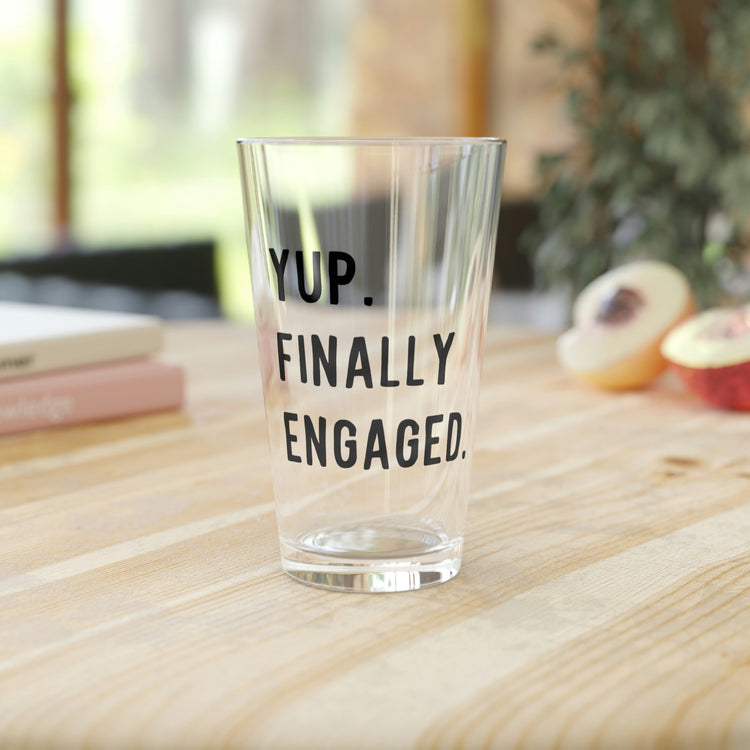 Beer Glass Pint 16oz Humorous Matrimonial Engagements Sarcastic Proposal Gatherings Sayings Mockeries Pun