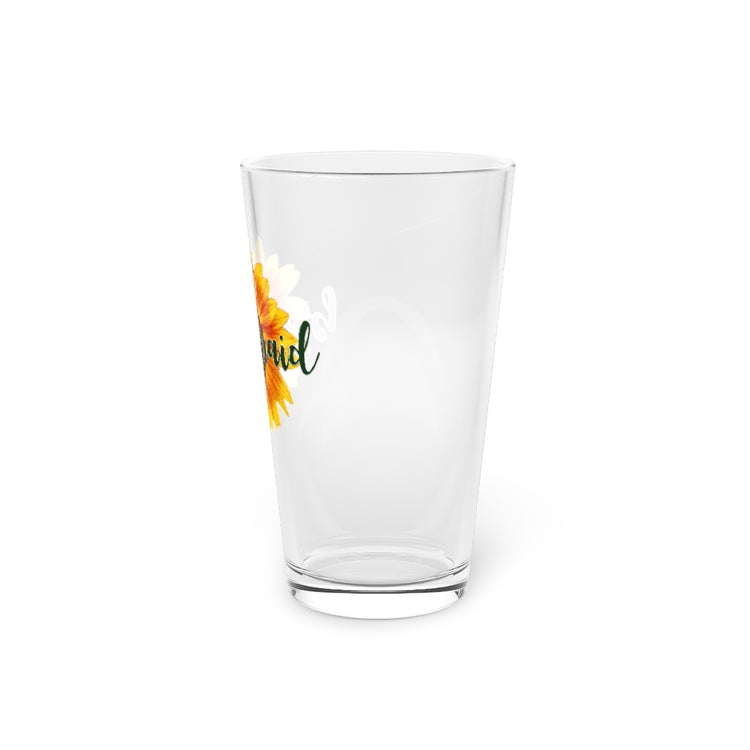 Beer Glass Pint 16oz Bridesmaid Sunflower