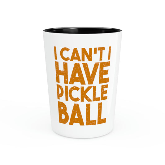 Shot Glass Party Ceramic Tequila Humorous Pickleballs Enthusiasts Introverted Sportsmen Sporty Player Sarcastic