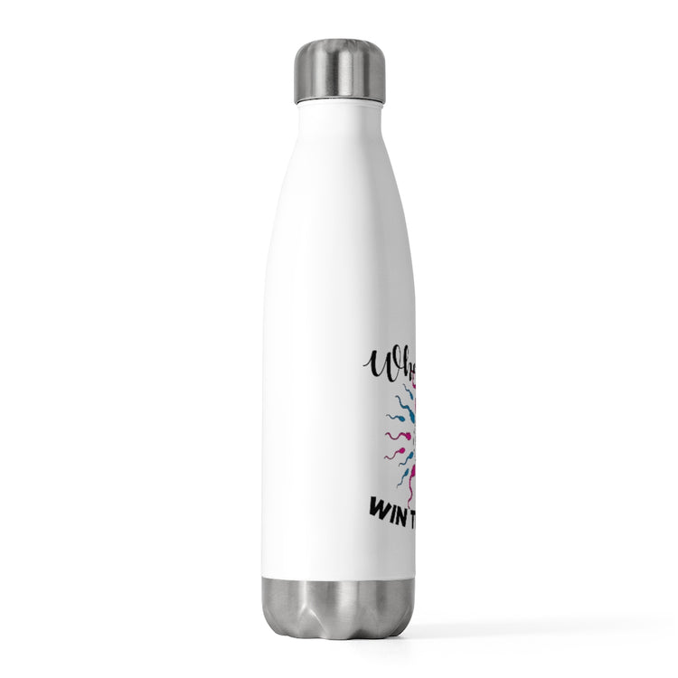 20oz Insulated Bottle  Who Will Win The Race Funny Gender Announcement