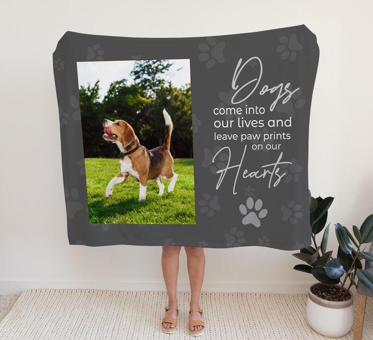 Custom Memorial Dog Photo Blanket