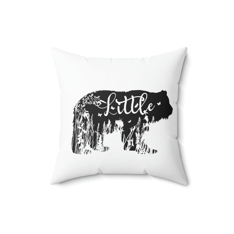 little bear Spun Polyester Square Pillow