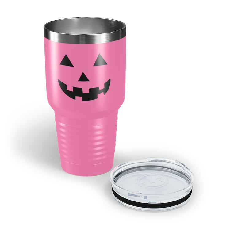 30oz Tumbler Stainless Steel Colors  Humorous Pumpkins Illustration Tricks Treats Enthusiasts Pun Hilarious Tricking