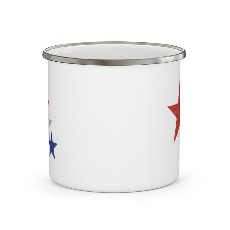 Three Stars Fourth Of July Enamel Camping Mug