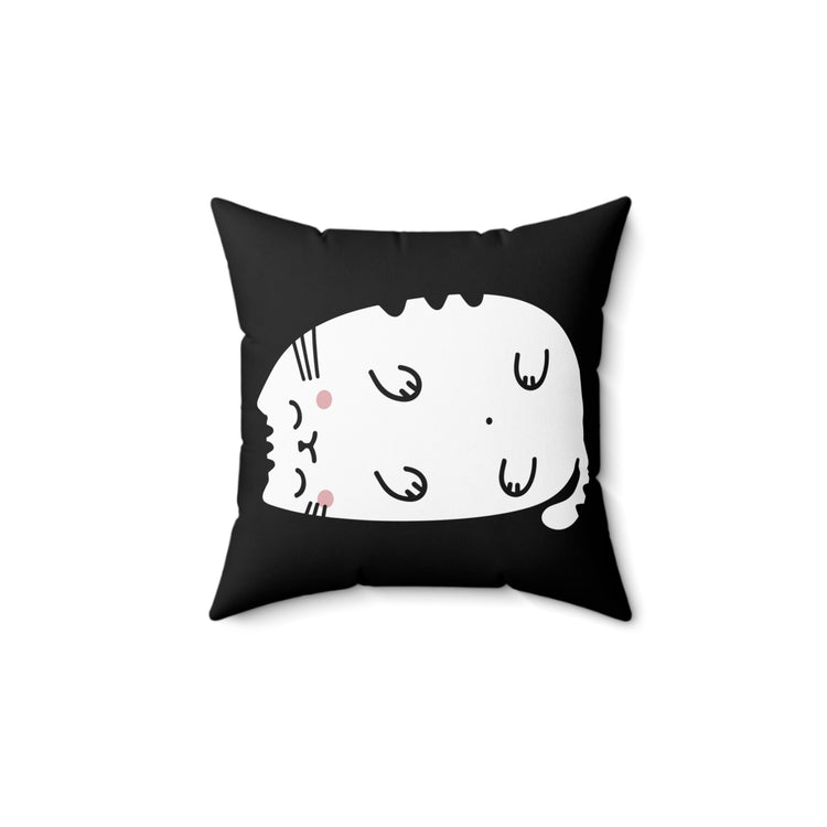 anime makes me happy Spun Polyester Square Pillow