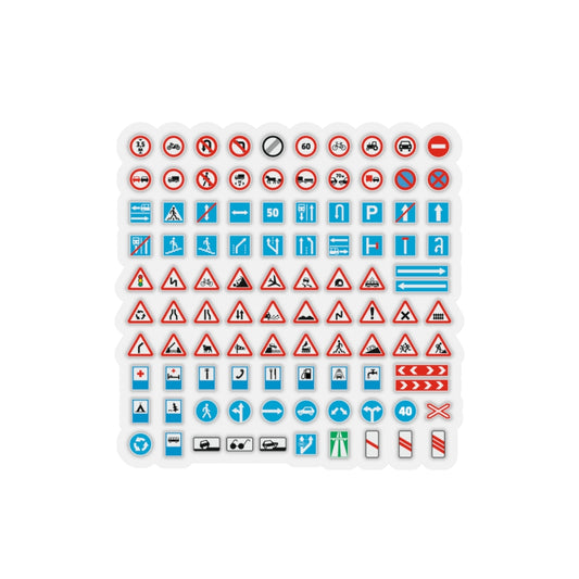 Sticker Decal Hilarious Signal Lights Signboard No Right Left Turns Signs Humorous Driving Stickers For Laptop Car