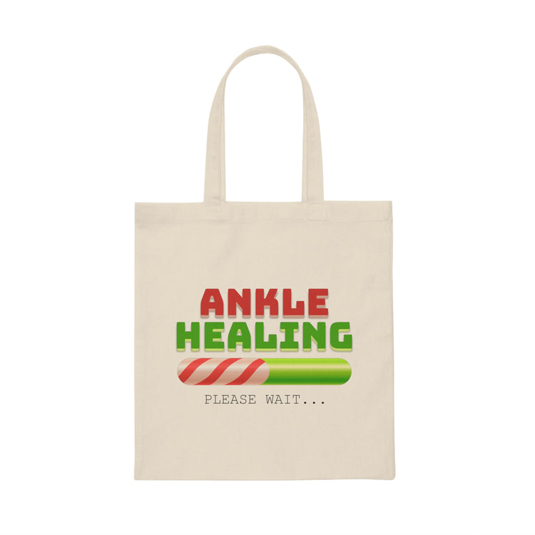 Humorous Anklebone Recuperation Rehabilitation Betterment Novelty Astragalus Osseus Improvement Convalescense Canvas Tote Bag