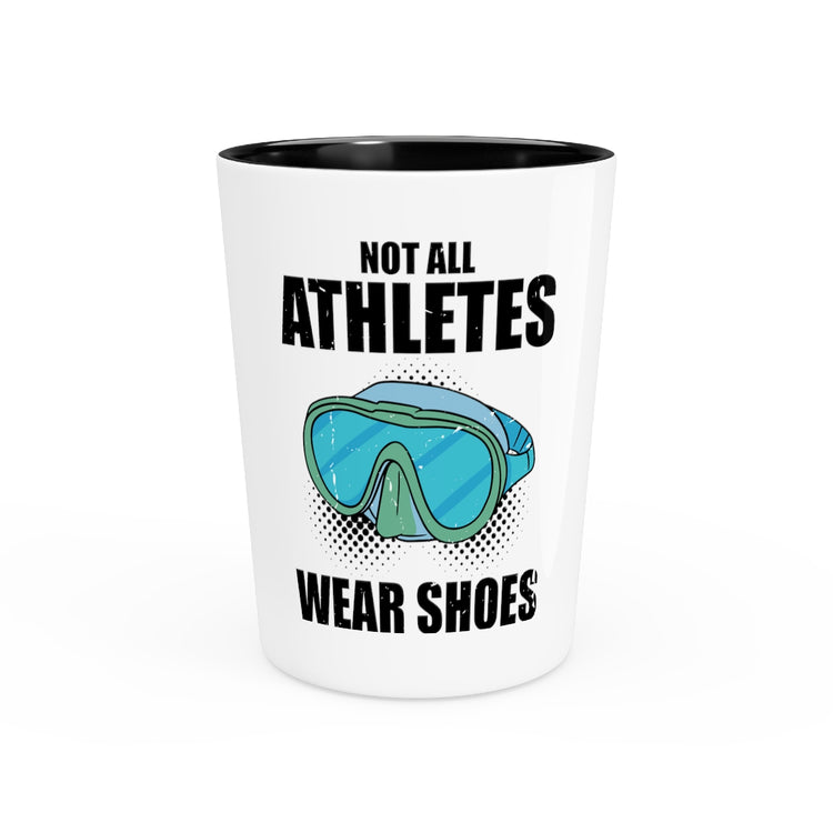 Shot Glass Party Ceramic Tequila Vintage Not All Athletes Wear Shoes Inspiring Swimmer Saying Retro Swimming Teams Motivational Athletics Quotes