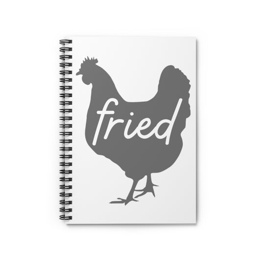 Spiral Notebook  Hilarious Foodie Treats Chicken Poultry Hen Poulet Farmer Novelty Fried Nuggets