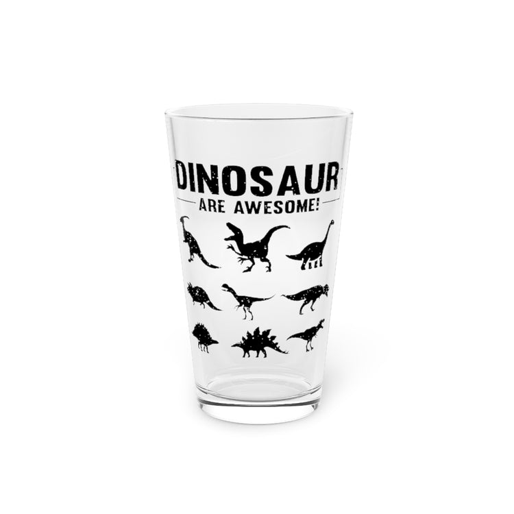 Beer Glass Pint 16oz  Novelty Jurassic Animals Anachronism Antique Enthusiast Hilarious Dodo Fogy