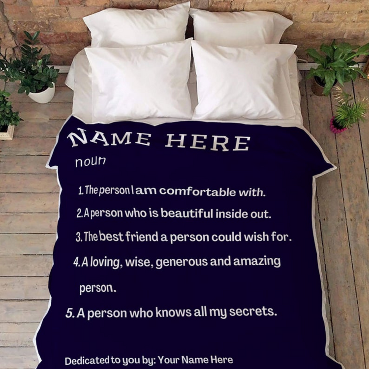 Personalized Name Definition Blanket