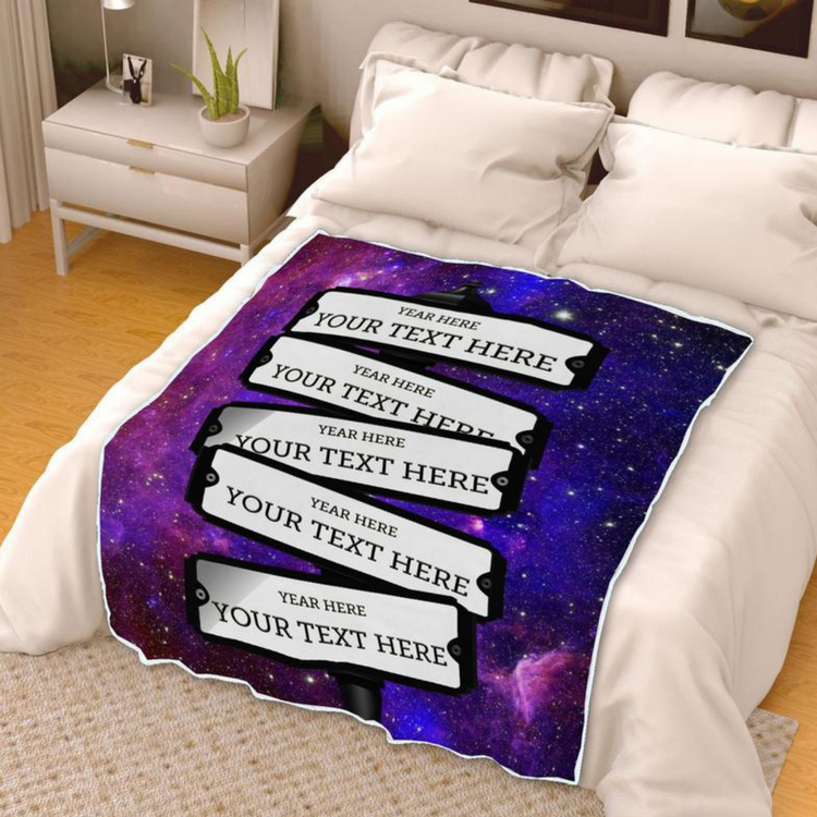 Personalized Street Sign Name Blanket