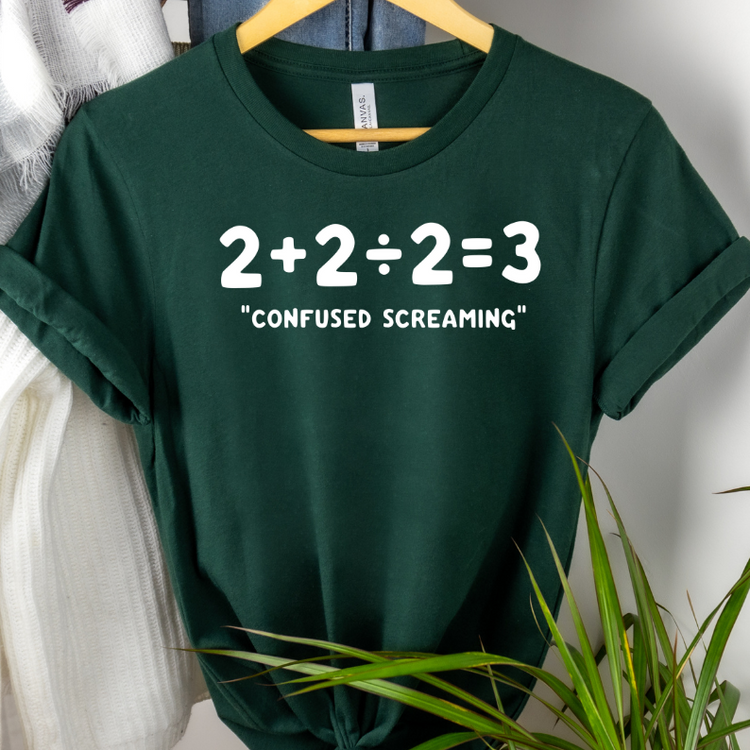 2 + 2 / 2 = 3 Confused Screaming Math Teacher Gift